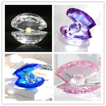 Décoration de maison délicate Crystal Shell Diamond Crystal Mussel